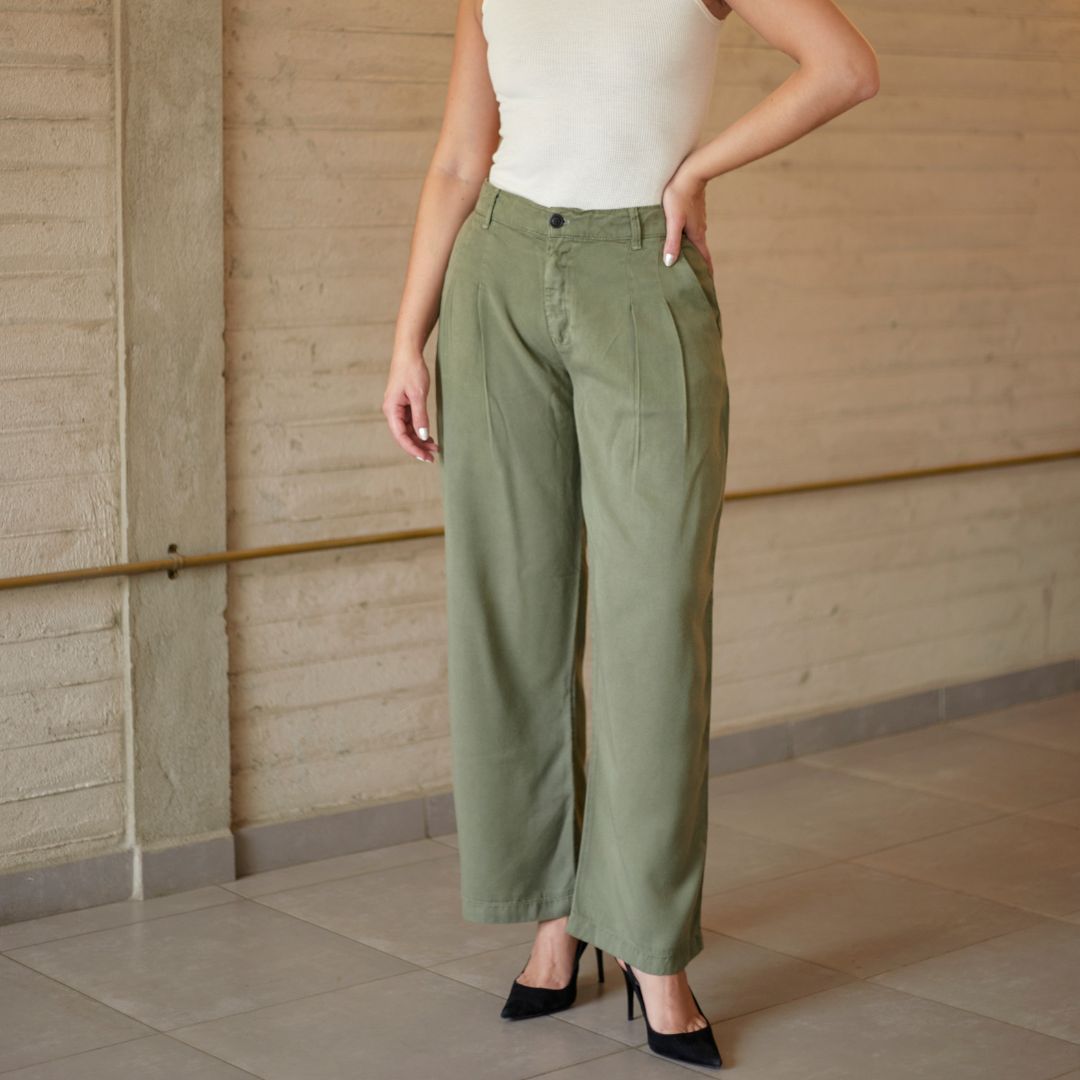 Pantalón Eucalipto Oliva