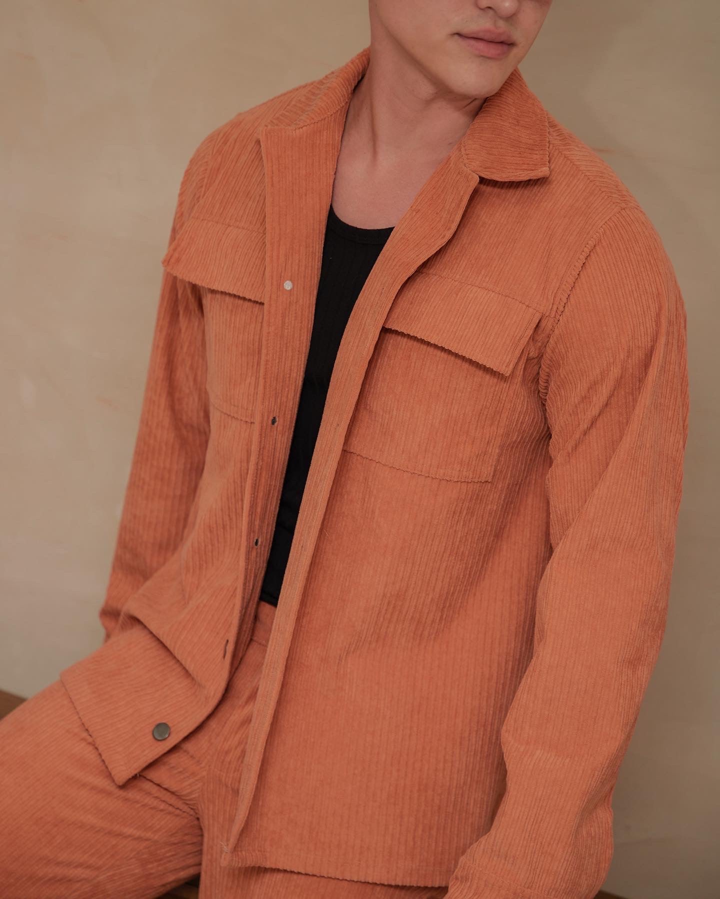 CHAQUETA CORDUROY LADRILLO
