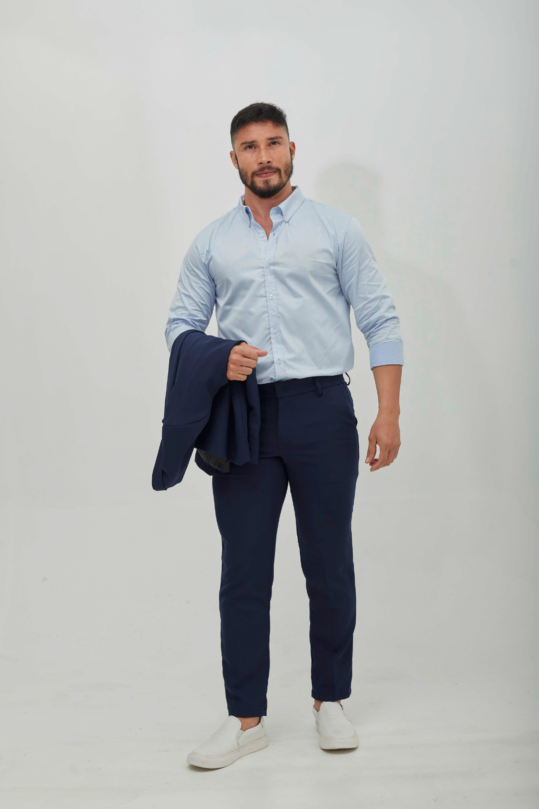Camisa Clásica Celeste Eleganza