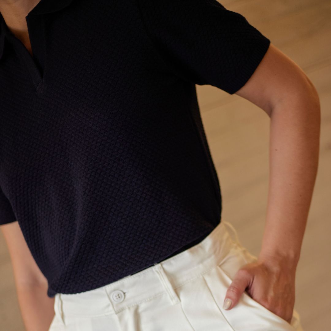 Polo tejido Azul