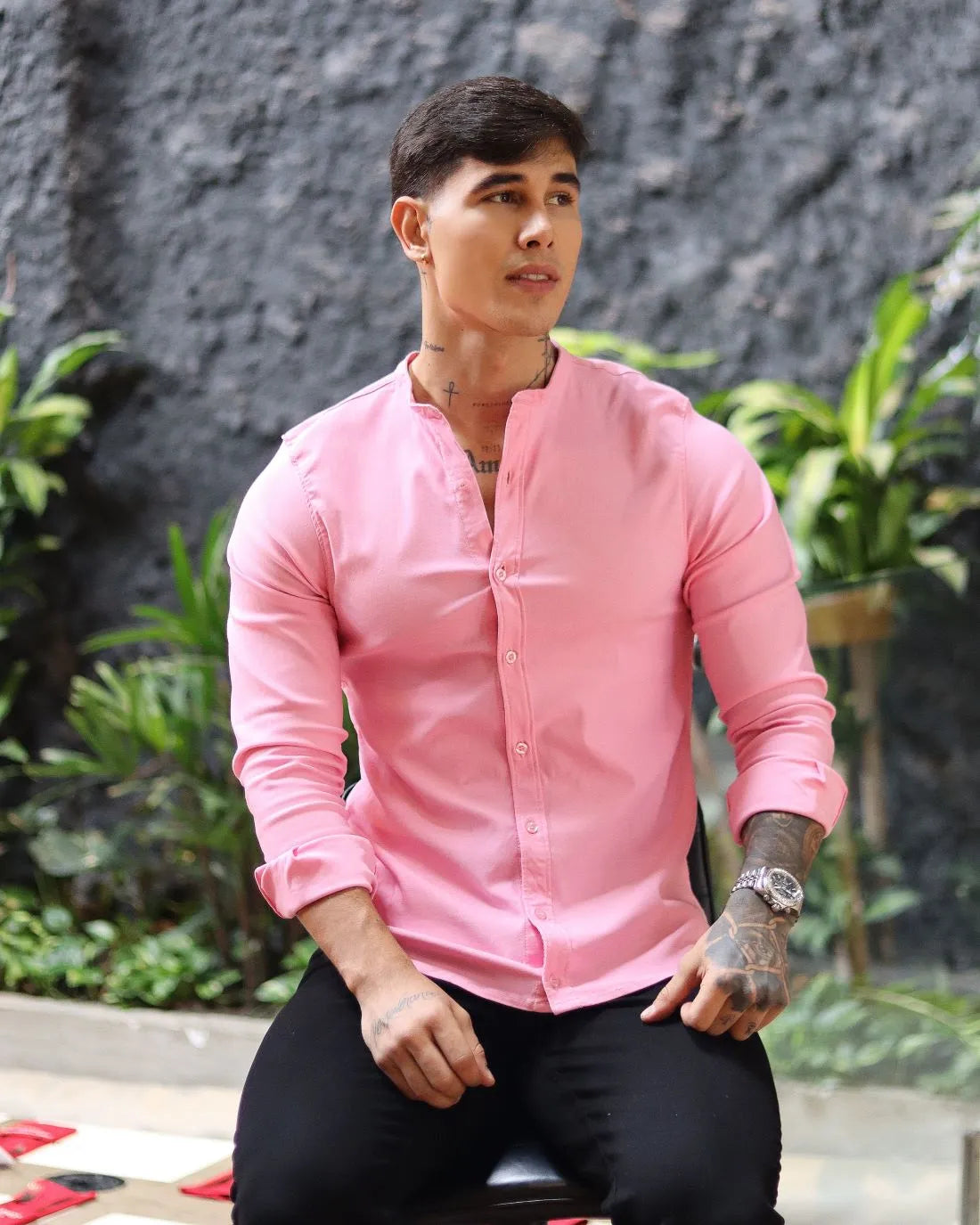 Camisa Oxford Rosa