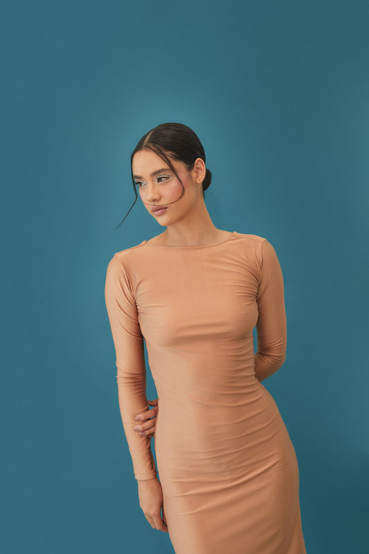 Vestido Glow Beige