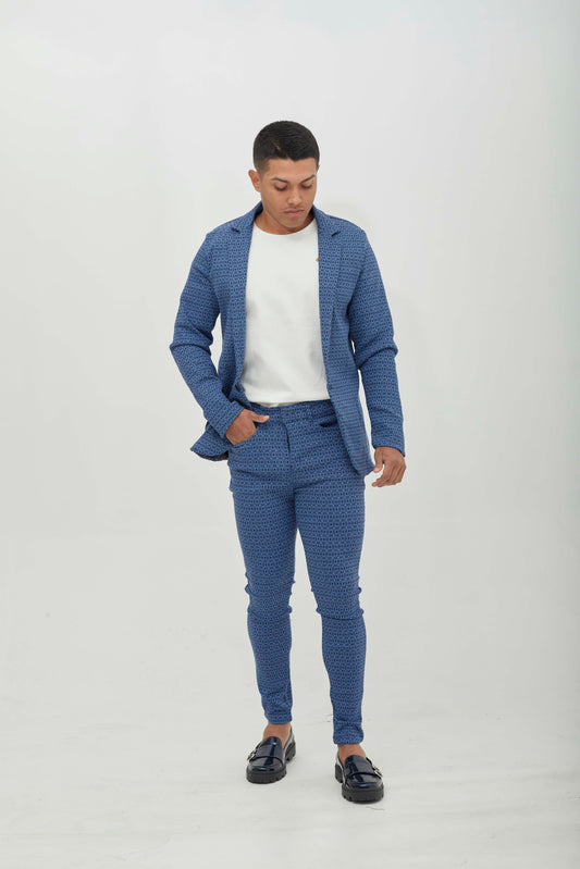 Pantalón Recto Essential Azul