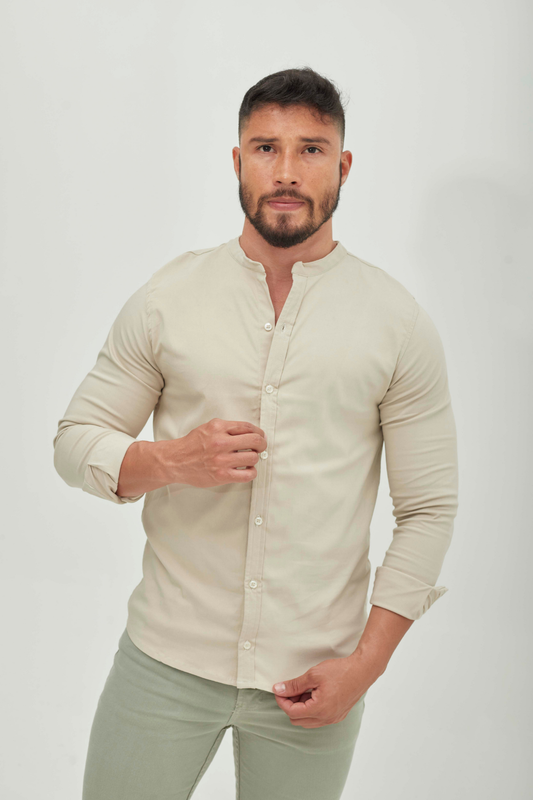 Camisa Oxford Beige