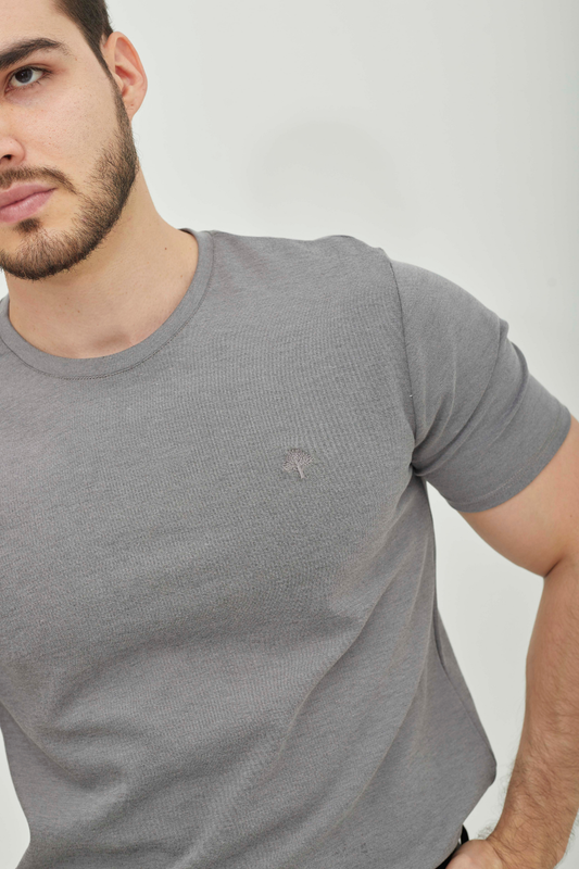 Camiseta Basica Gris Jaspe