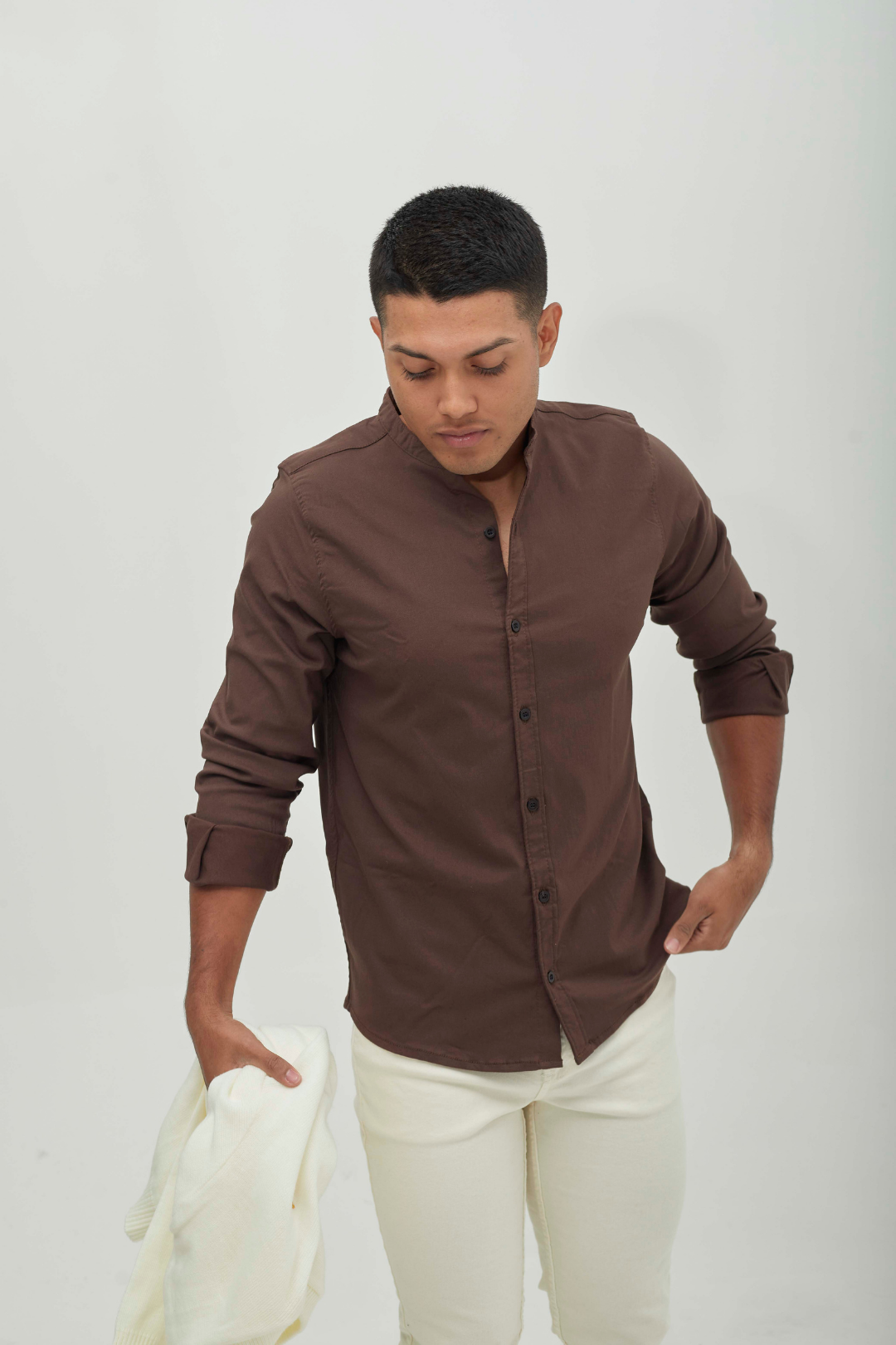 Camisa Oxford Marrón