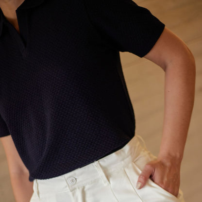 Polo tejido Azul