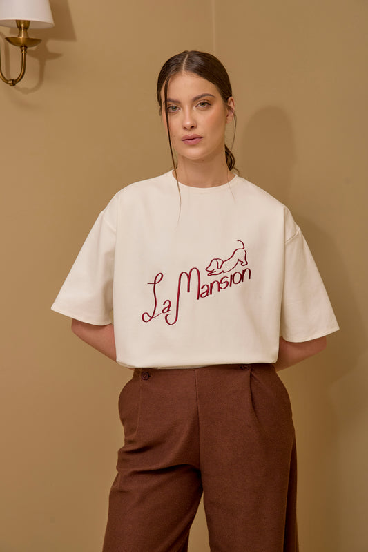 Camiseta LaMansión Marfil