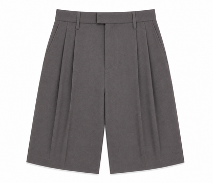 Bermuda Pinzas Gris