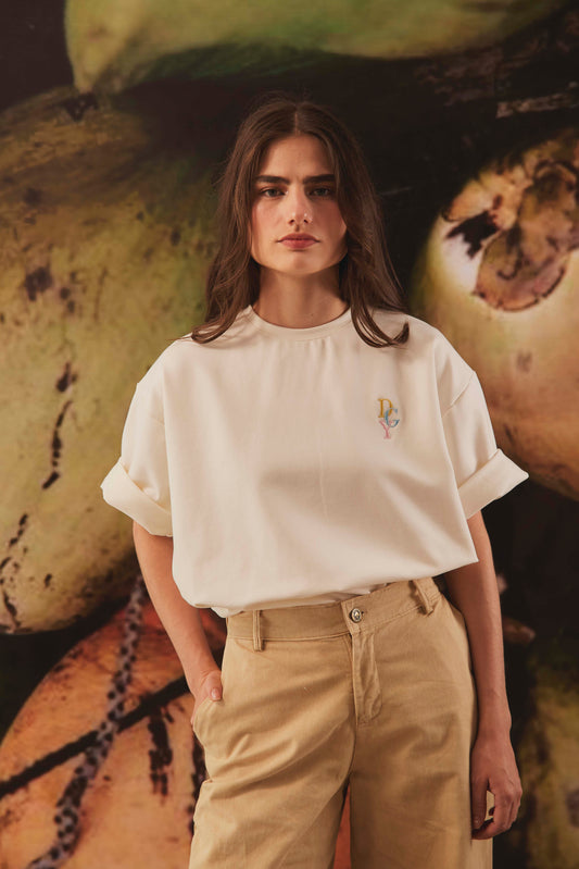 Camiseta Over DGY Marfil