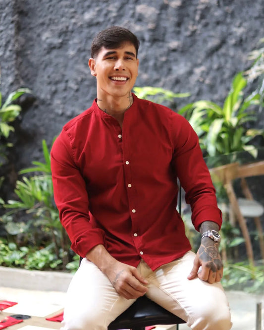 Camisa Oxford Terracota