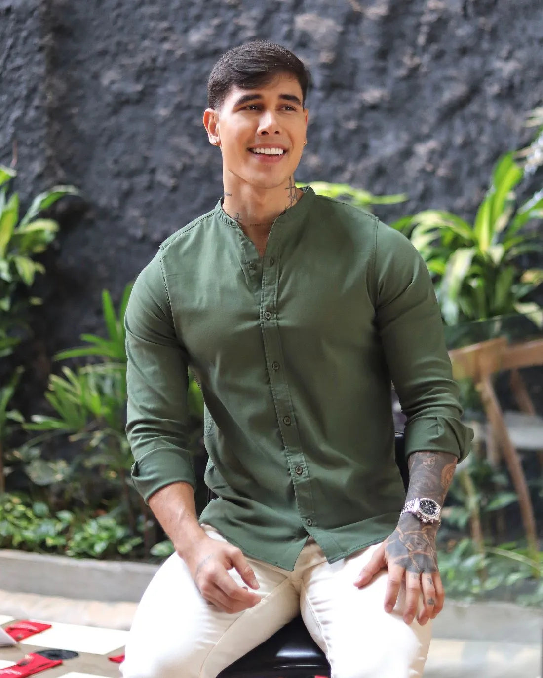Camisa Oxford Verde