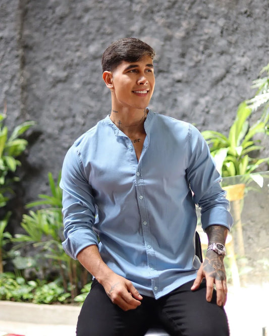 Camisa Oxford Celeste