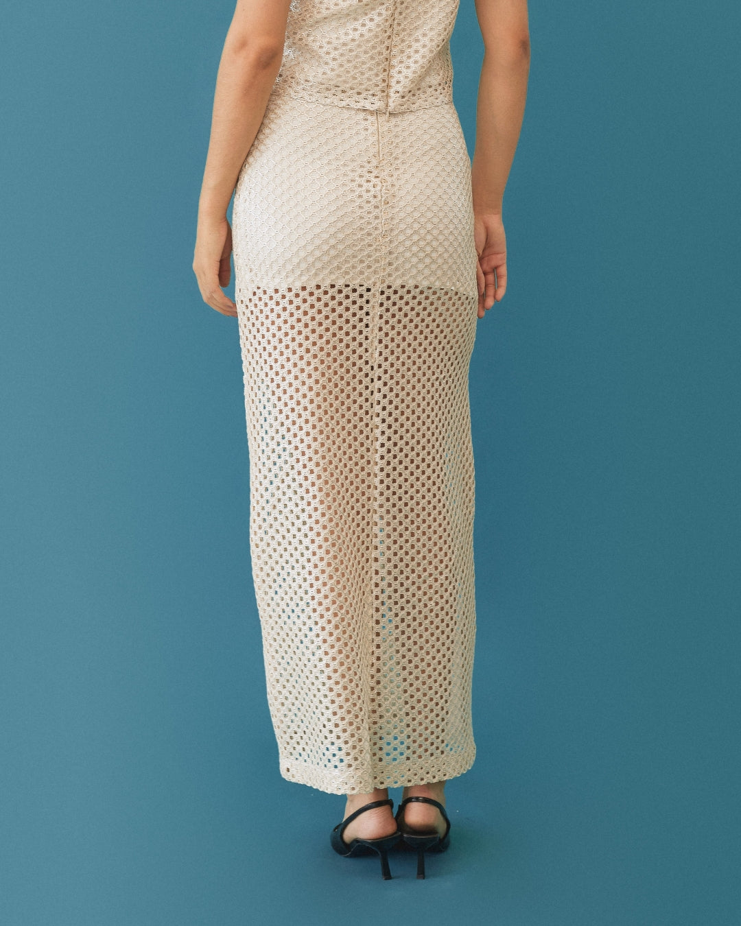 Falda Mesh Marfil
