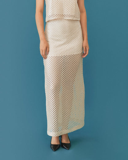 Falda Mesh Marfil
