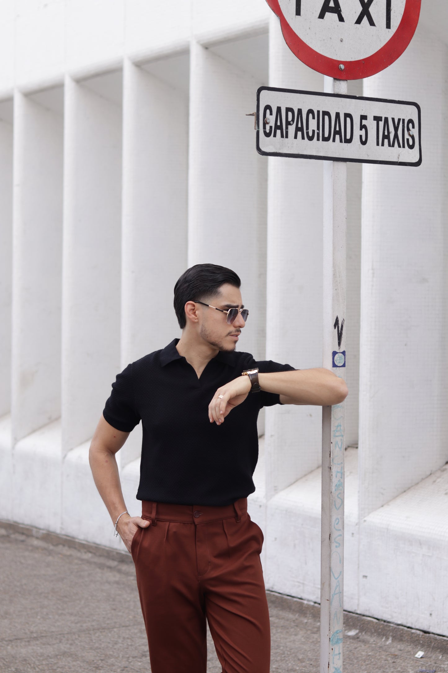 Polo Tejido Negro