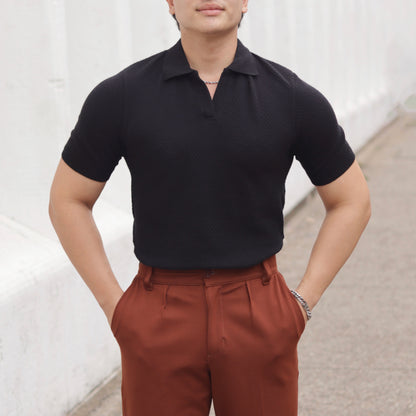 Polo Tejido Negro