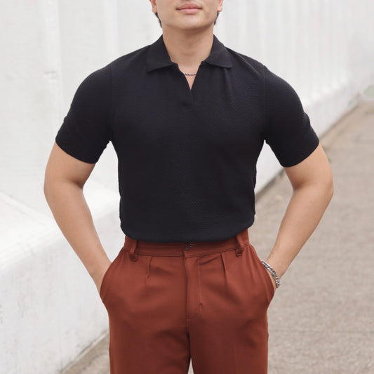 Polo Tejido Negro