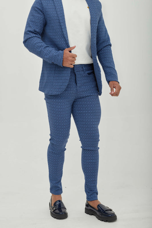 Pantalón Recto Essential Azul