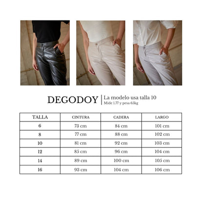Pantalón Cuerina Negro