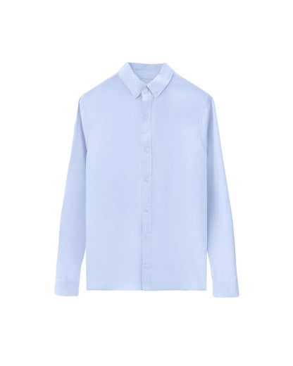 Camisa Clásica Celeste Eleganza
