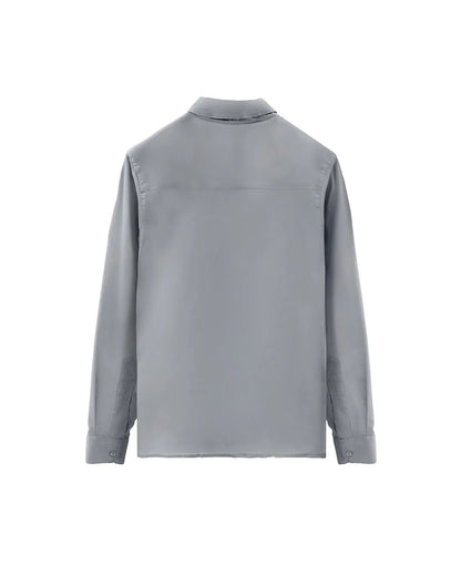 Camisa Clásica Gris Eleganza